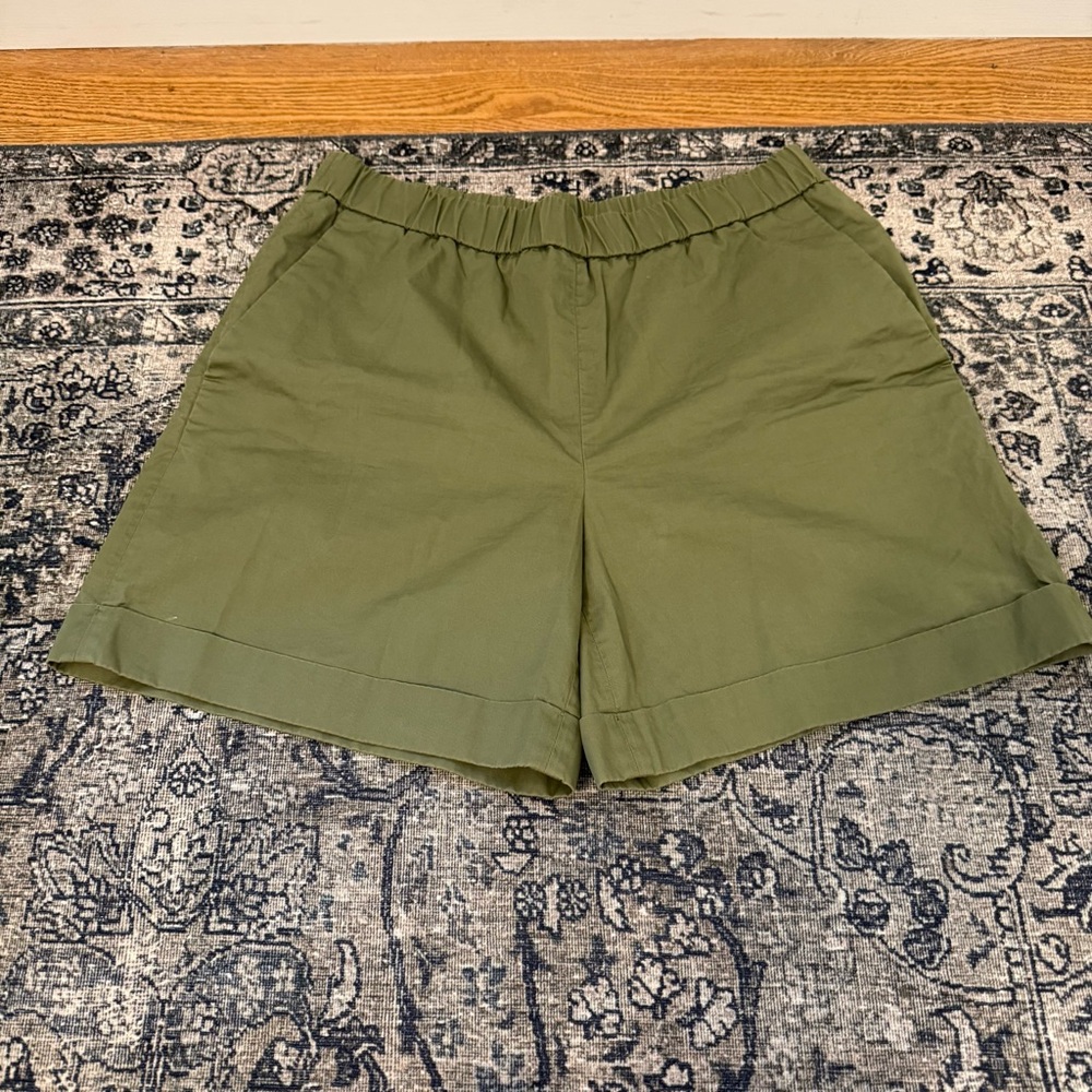 COS Women’s SMALL (Eu 38) Cotton Elastic Paper Bag Waist Casual Shorts